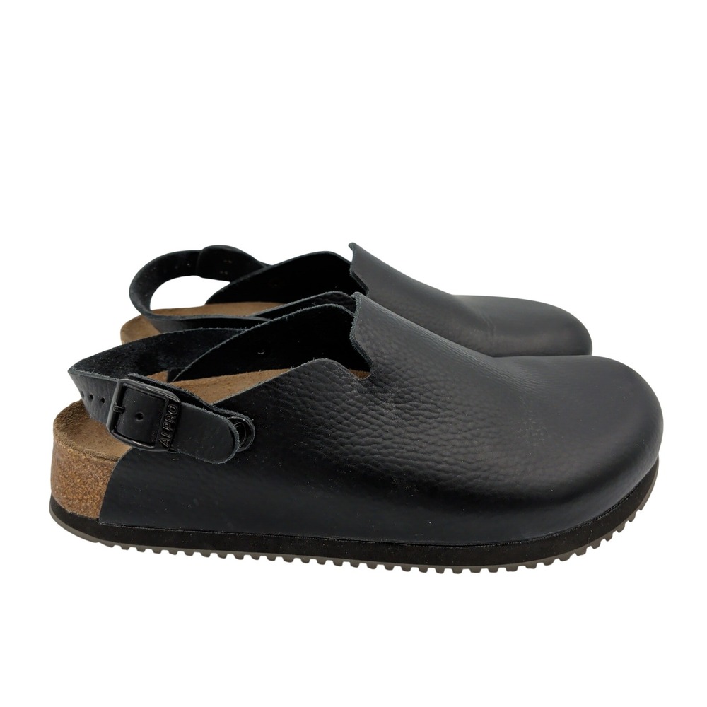 Alpro Birkenstock Tokio Black Leather Slingback Clogs Comfort EU 37 US Women's 6